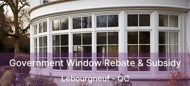 Government Window Rebate & Subsidy Lebourgneuf - QC