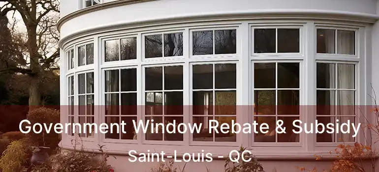 Government Window Rebate & Subsidy Saint-Louis - QC