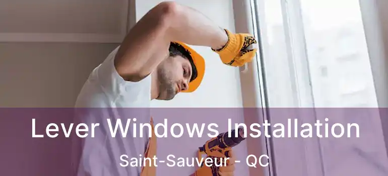 Lever Windows Installation Saint-Sauveur - QC