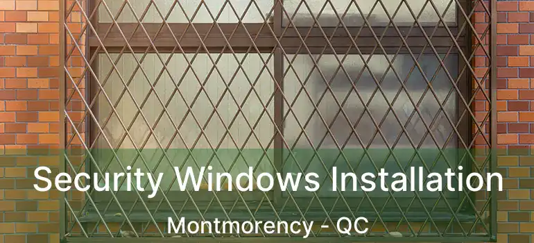 Security Windows Installation Montmorency - QC