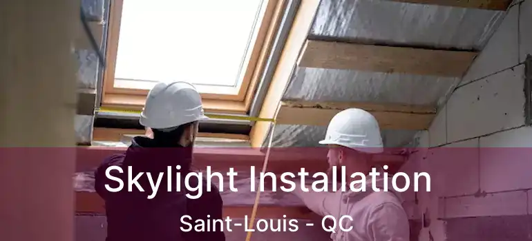 Skylight Installation Saint-Louis - QC