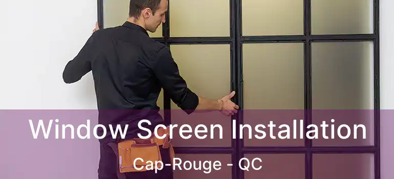 Window Screen Installation Cap-Rouge - QC